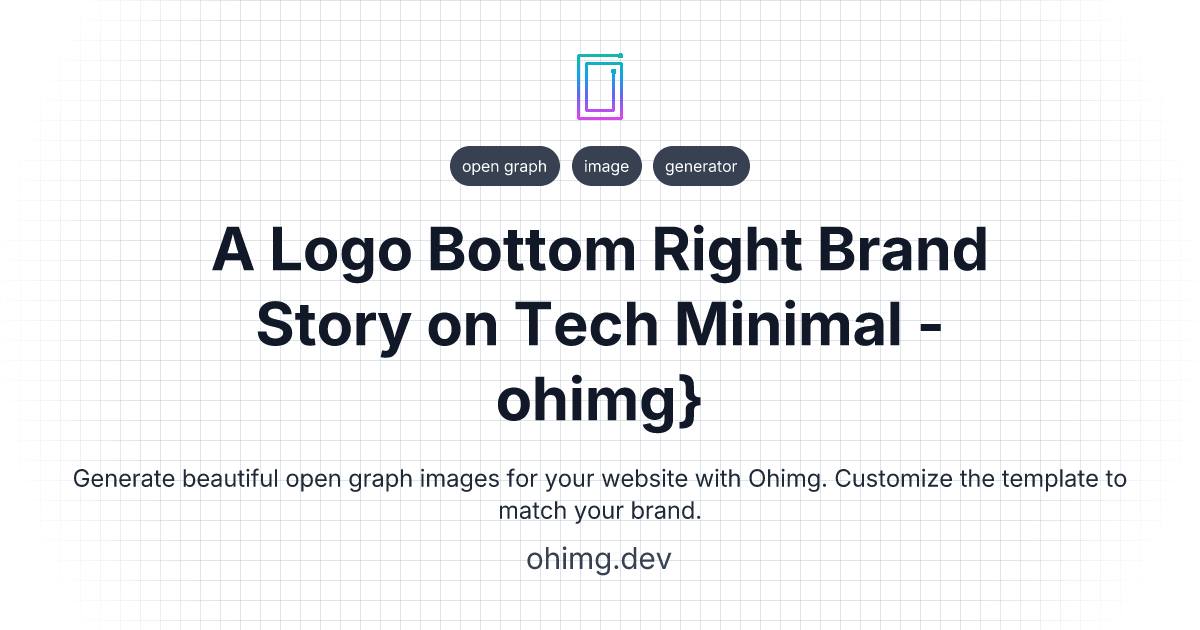 A Logo Bottom Right Brand Story on Tech Minimal - ohimg}